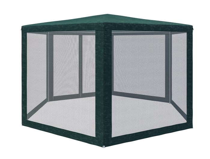 Pavilion cu plasa anti-insecte, fermoar, hexagonal, 200cm, Verde [14]