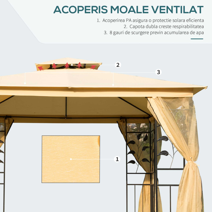  Pavilion de Gradina de Lux, Cort pentru Gradina, 3x3 m [4]