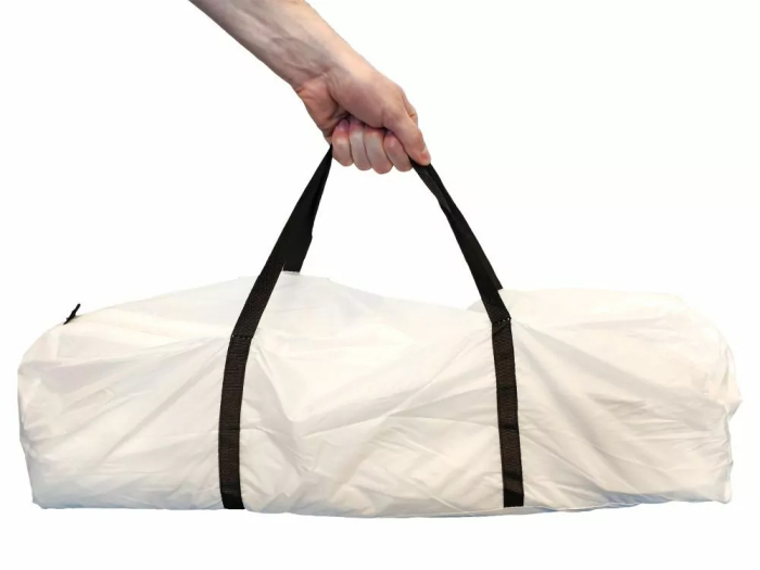 Pavilion gradina 350x350x230 cm, structura fibra de sticla, acoperis poliester impermeabil, verde cu alb [2]