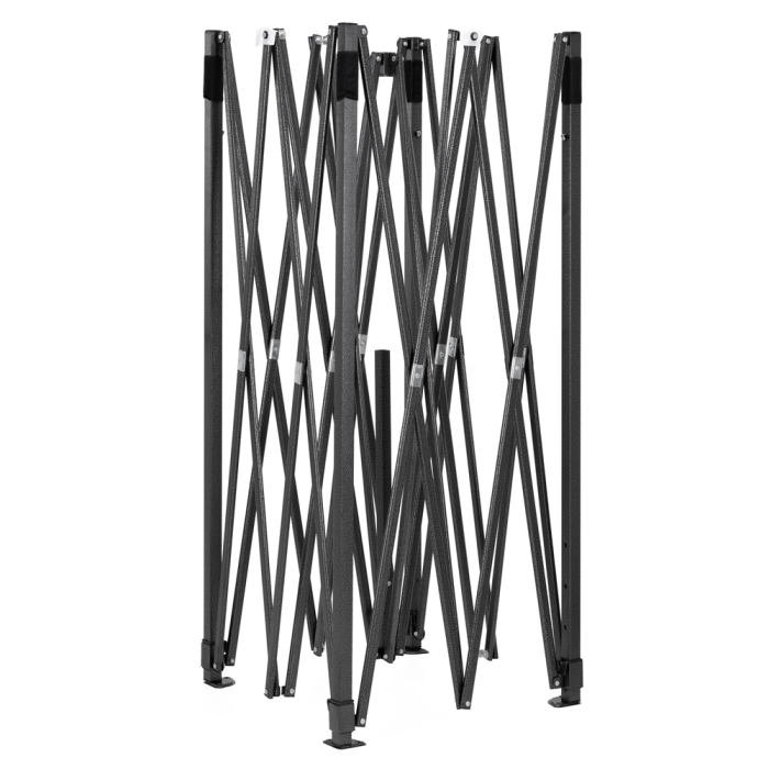 Pavilion pliabil de gradina 3x3 m, cu 3 pereti laterali pentru protectie impotriva vantului si ploii usoare, prelata hidrofoba Oxford 420D, cadru din [32]