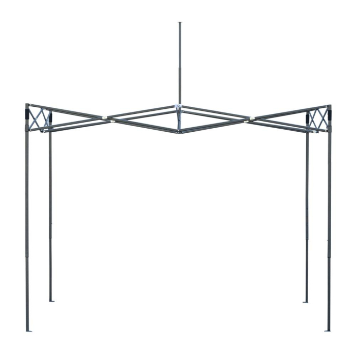 Pavilion pliabil gradina 3x3 m cu acoperis impermeabil si 3 pereti laterali, structura metalica, inaltime reglabila, negru [27]