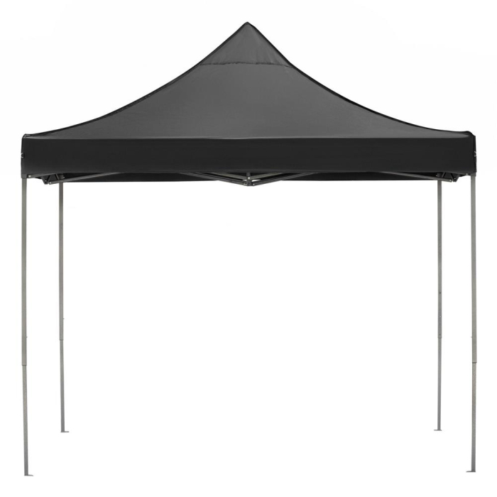 Pavilion pliabil gradina 3x3 m cu acoperis impermeabil si 3 pereti laterali, structura metalica, inaltime reglabila, negru [28]