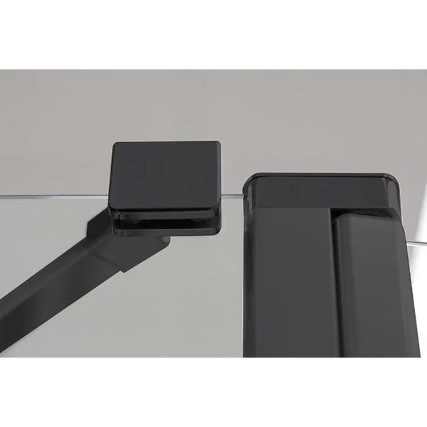 Perete lateral fix Roth Cariba 90 cm sticla 6 mm transparent-negru mat [3]