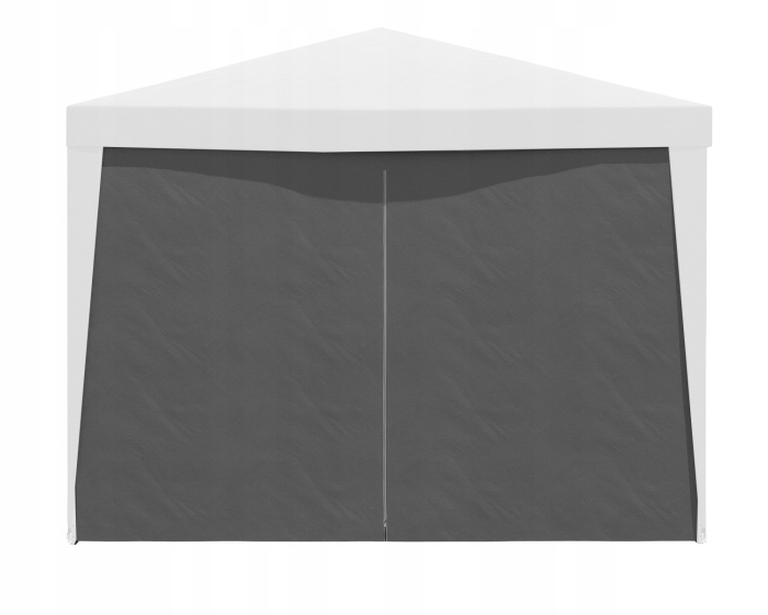 Set 4 pereti laterali pavilion 295x195 cm, 3 cu ferestre si 1 usa fermoar, PE 100g/m2 impermeabil, prindere velcro, gri [3]