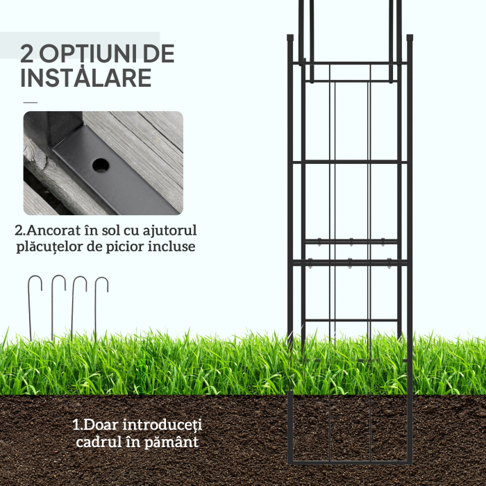  Pergola de Gradina de 2.23 m, Bolta de Nunta pentru Ceremonie, Spalier Ideal pentru Cataratori si Decoratiuni [5]