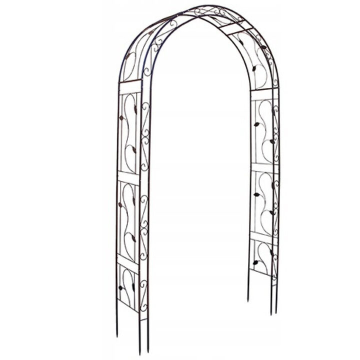 Pergola gradina metalica cu suport plante cataratoare, otel vopsit electrostatic, 130x39x260 cm, negru [8]