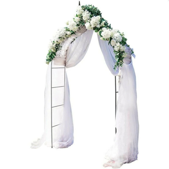 Pergola gradina metalica cu varfuri decorative, otel vopsit cu pulbere, 150x37x240 cm, negru [3]