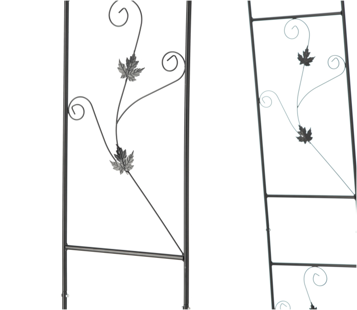 Pergola gradina metalica cu ancore fixare sol, otel vopsit electrostatic, suport plante cataratoare, 114x37x230 cm, verde inchis [6]