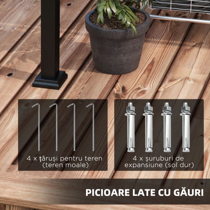  Pergola Inclinata cu Acoperis Retractabil [6]