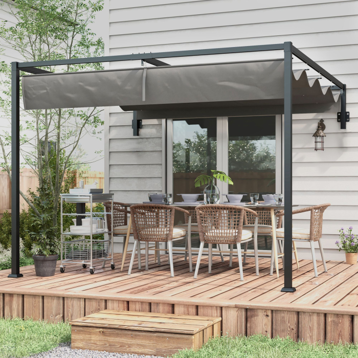  Pergola Inclinata cu Acoperis Retractabil [9]