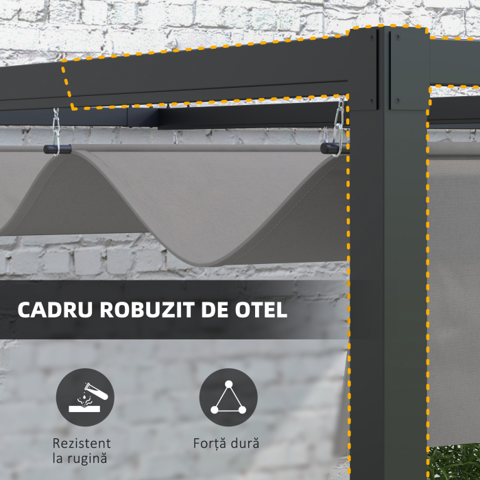  Pergola Inclinata cu Acoperis Retractabil [7]