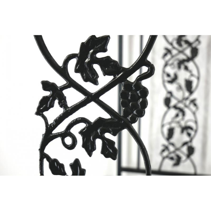 Pergola pentru gradina cu banca, structura metalica solida, 122x58x203 cm, negru [6]