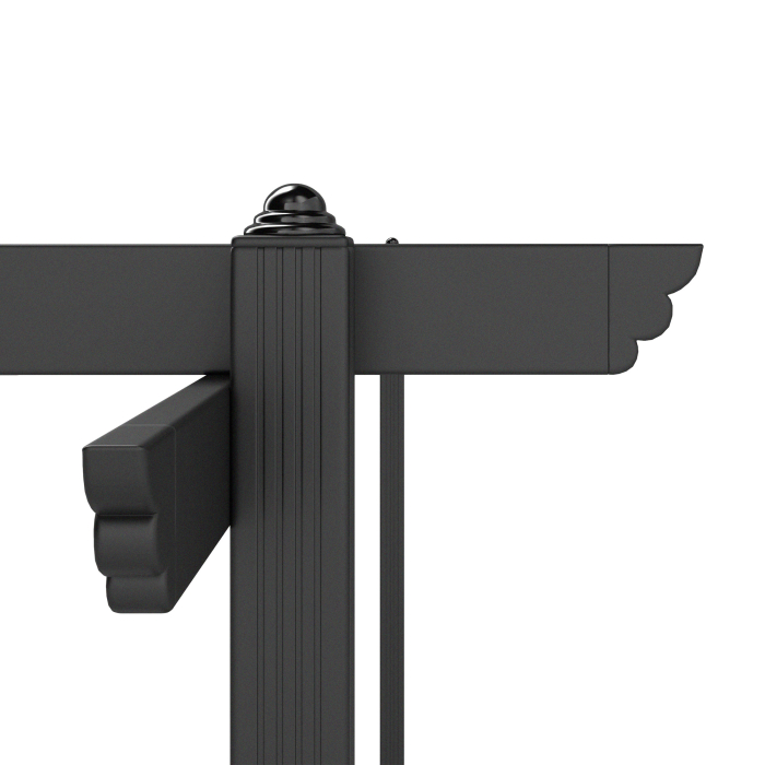  Pergola Retractabila cu Structura din Aluminiu, Copertina de Soare pentru Gradina sau Terasa, 390x390x223 cm, Alb [9]