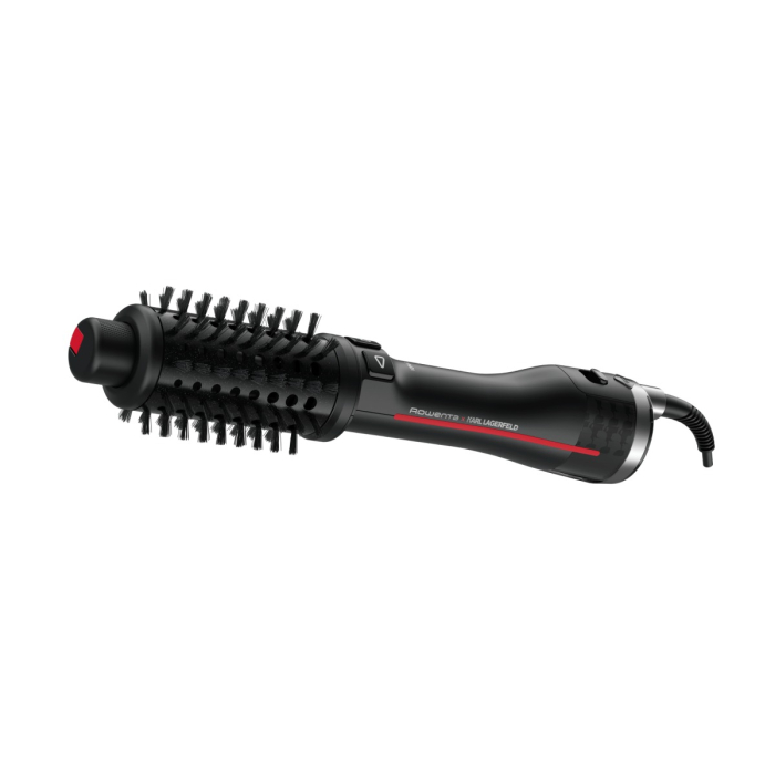 Peria rotativa cu aer cald Rowenta Karl Lagerfeld Pro Stylist CF961LF0, 750W, tehnologie Pro Dual Motion, generator de ioni, înveliş exclusiv Keratin & Glow, cablu 1.8m, negru&rosu [5]