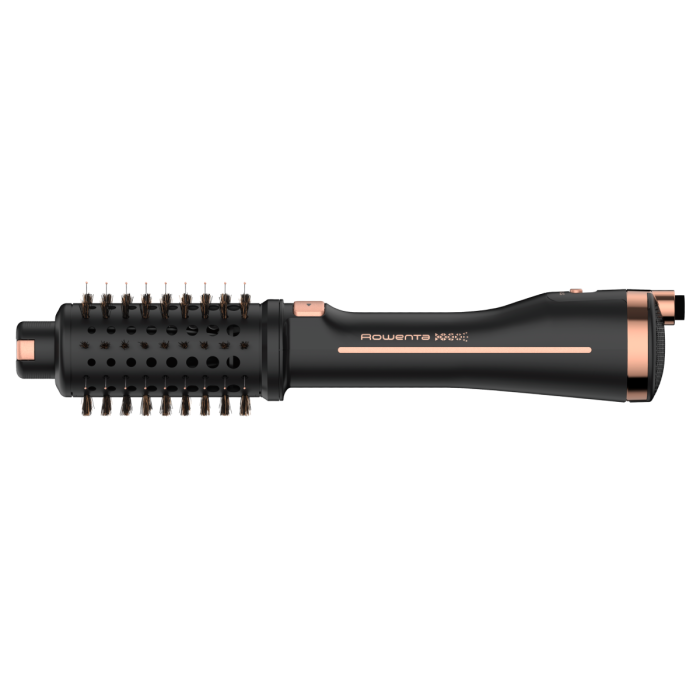Peria rotativa cu aer cald Rowenta Ultimate Experience CF9620F0, 3 trepte temperatura, Funcția avansata Style Assist, Negru/ Auriu [11]