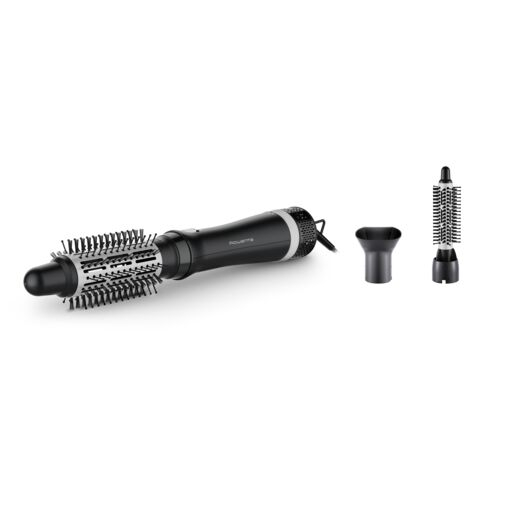 Perie cu aer cald Express Style CF6320F0, 3 accesorii, cablu rotativ 360°, negru & argintiu [3]
