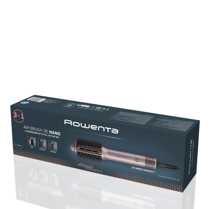 Perie cu aer cald Rowenta Air Brush 3D Nano UB9D30E0, 810 W, flux de aer 160 km/h, 3 trepte viteza si temperatura, tehnologie Air Switch, functie ioni [16]