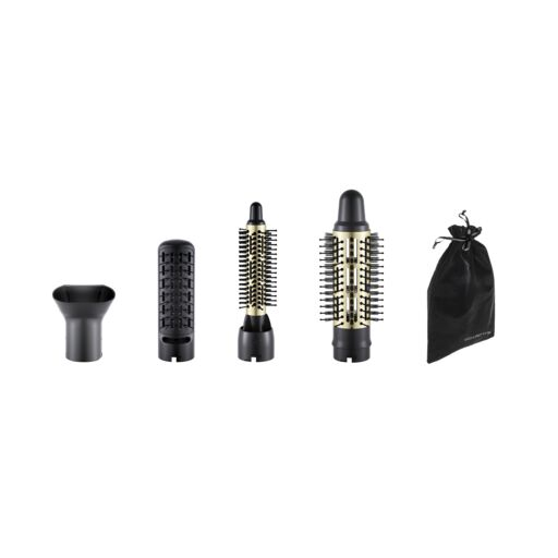 Perie cu aer cald Rowenta Express Style CF6330F0, 3 accesorii, invelis ceramic, cablu rotativ 360°, negru & auriu [4]