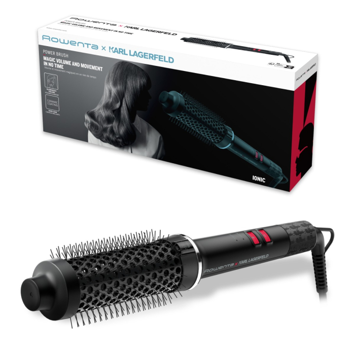 Perie cu aer cald Rowenta x Karl Lagerfeld Powerbrush UB572LE0, 55 W, 2 trepte temperatura, invelis ceramic, generator de ioni, diametru 38 mm, varf r [11]
