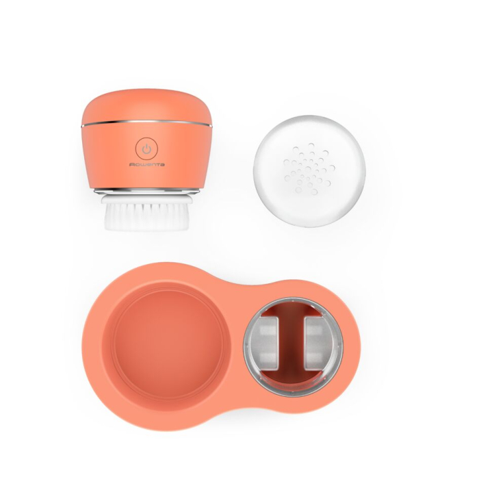 Perie electrica de curatare faciala Rowenta My Beauty Routine Anti-Blemish LV4010F0, curatare fata, inlaturare machiaj, reducere pori, lumina LED albastra, coral [2]