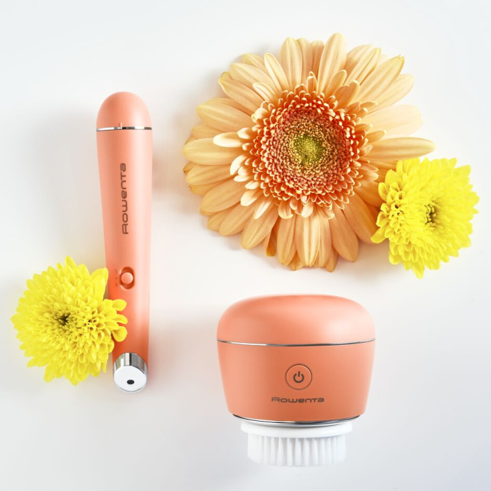 Perie electrica de curatare faciala Rowenta My Beauty Routine Anti-Blemish LV4010F0, curatare fata, inlaturare machiaj, reducere pori, lumina LED albastra, coral [8]
