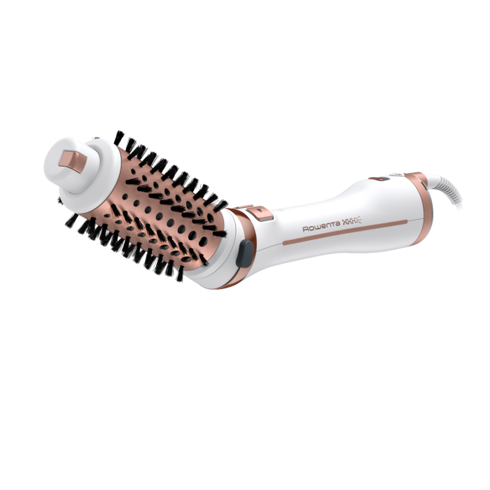 Perie rotativa cu aer cald Rowenta Brush Activ Ultimate Care CF9720F0, tehnologie Careful Heat, invelis quart ceramic, tehnologie Ionic Booster, design compact, 3 trepte de viteza, concentrator, alb [14]