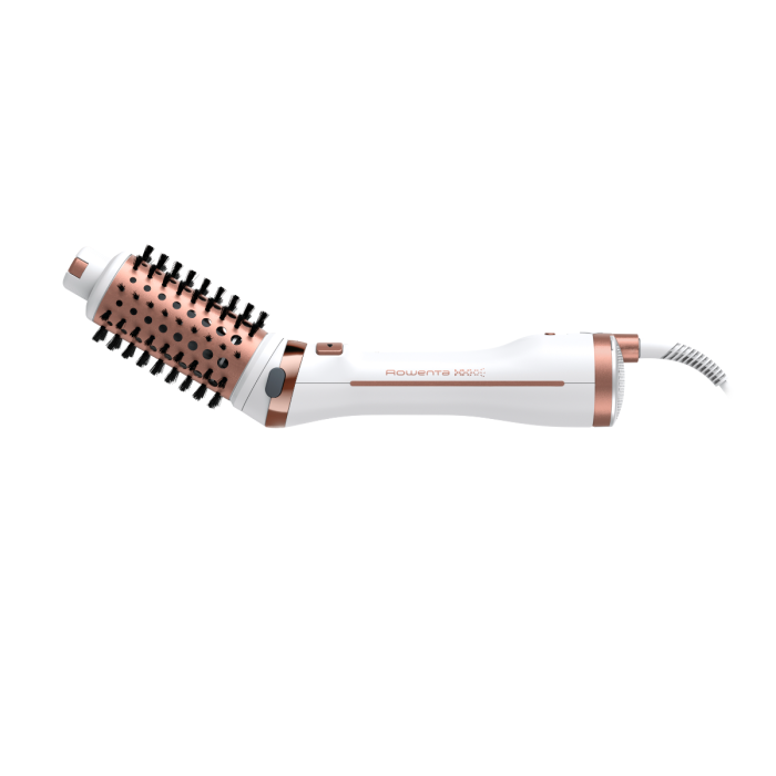 Perie rotativa cu aer cald Rowenta Brush Activ Ultimate Care CF9720F0, tehnologie Careful Heat, invelis quart ceramic, tehnologie Ionic Booster, design compact, 3 trepte de viteza, concentrator, alb [16]