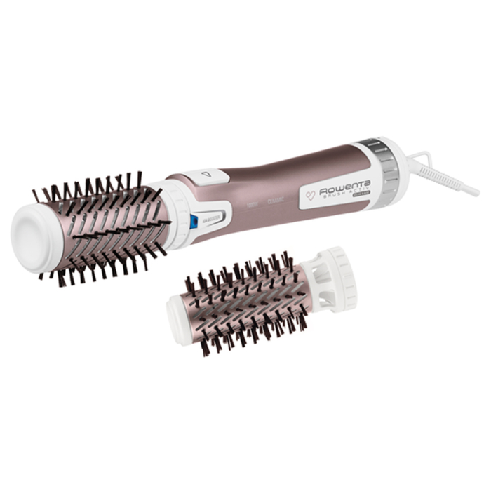 Perie rotativa Rowenta Brush Activ' Premium Care CF9540, 1000W, 2 trepte, 2 viteze, ionizare, 2 perii, Cashmere Keratin,  înveliş ceramic, roz [6]