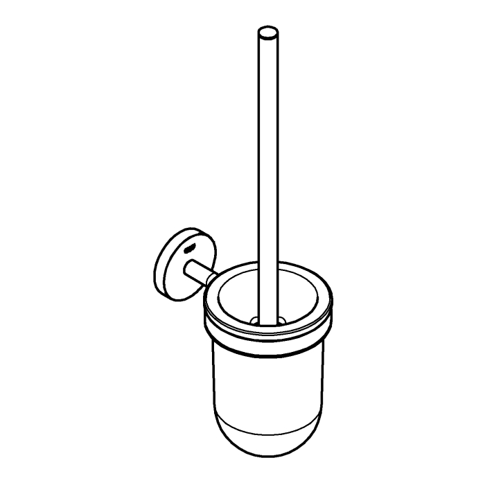 Perie WC Grohe 40463001, 374 mm, 138 mm, 1 orificii instalare, pe perete, sticla, metal, elemente fixare ascunse, Crom [2]