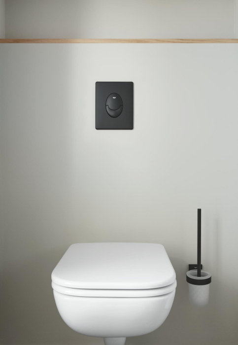 Perie WC Grohe 409772430, 399 mm, 126 mm, 2 orificii instalare, pe perete, sticla, metal, elemente fixare ascunse, Negru [3]