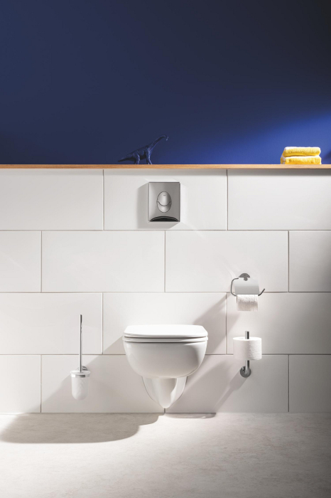 Perie WC Grohe 41185000, 398 mm, 121 mm, 2 orificii instalare, pe perete, sticla, metal, elemente fixare ascunse, Crom [2]