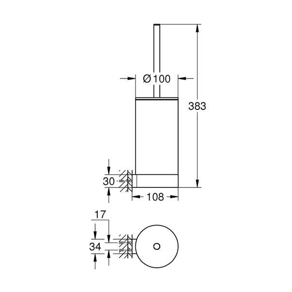 Perie WC Grohe Selection auriu lucios Cool Sunrise [3]