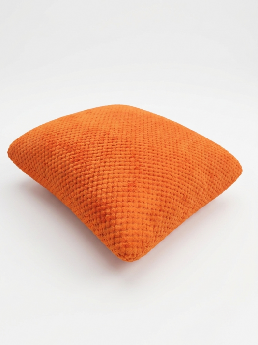 Perna Brius Decorativa Popcorn, 50x50, Banda matlasata, Orange [2]