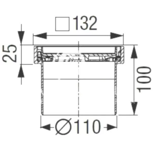 Piesa superioara faiantabila Kessel 11 cm, rama plastic [2]