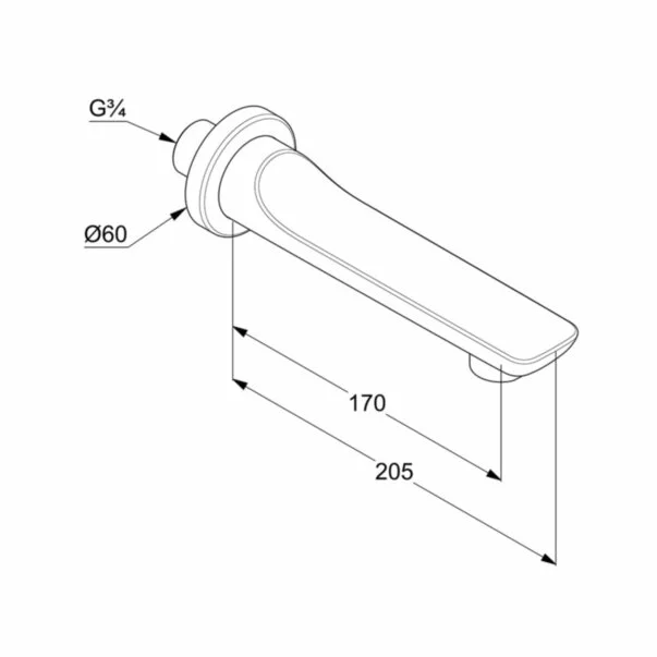 Pipa cada alb/crom Kludi Balance [2]