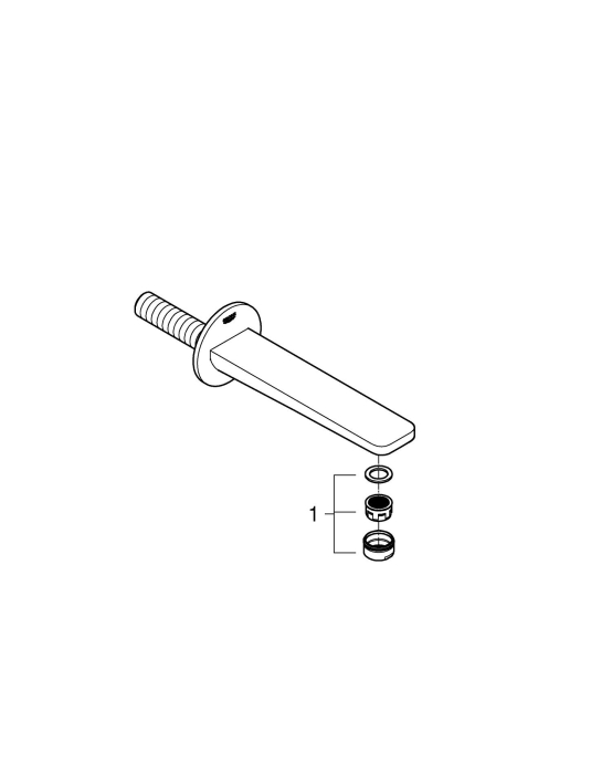 Pipa cada Grohe 13383AL1, Lineare, 1/2'', 170 mm, mat, grafit [3]