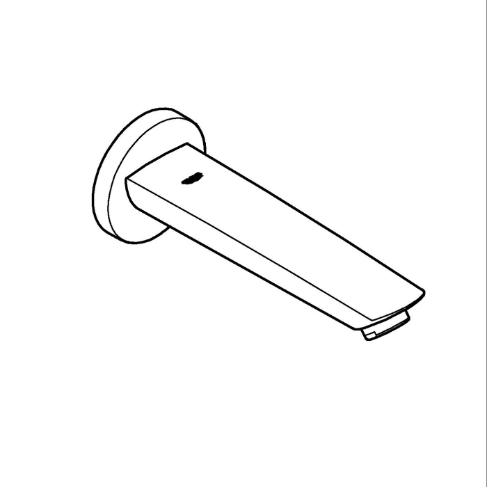 Pipa cada Grohe 13448003, 171 mm, 68 mm, 1/2 diametru conexiune, pe perete, aparent, eurosmart gama, Crom [8]