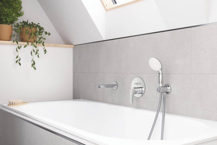 Pipa cada Grohe 13448003, 171 mm, 68 mm, 1/2 diametru conexiune, pe perete, aparent, eurosmart gama, Crom [6]