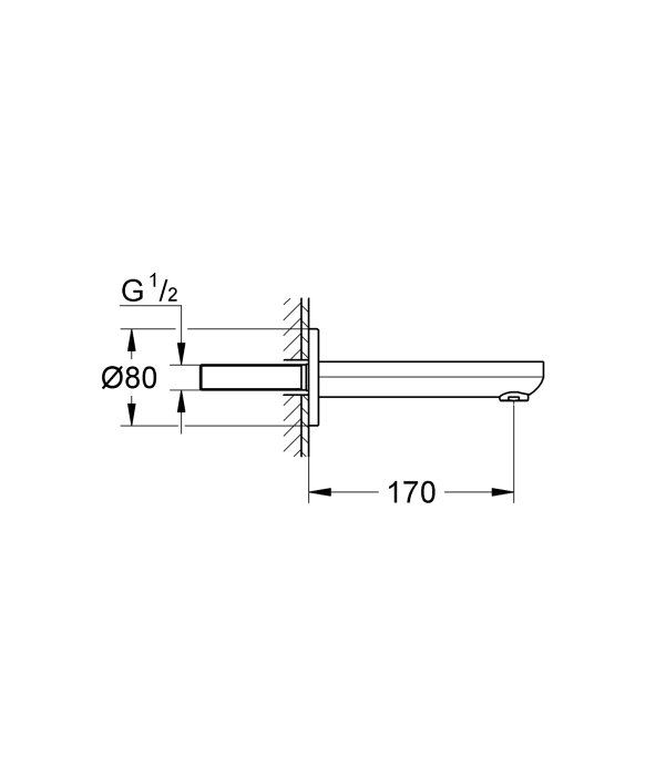 Pipa cada Grohe Eurosmart Cosmopolitan crom lucios [2]