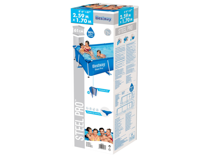 Piscina cadru metalic Bestway, 259x170x61 cm, 2.300 litri [8]
