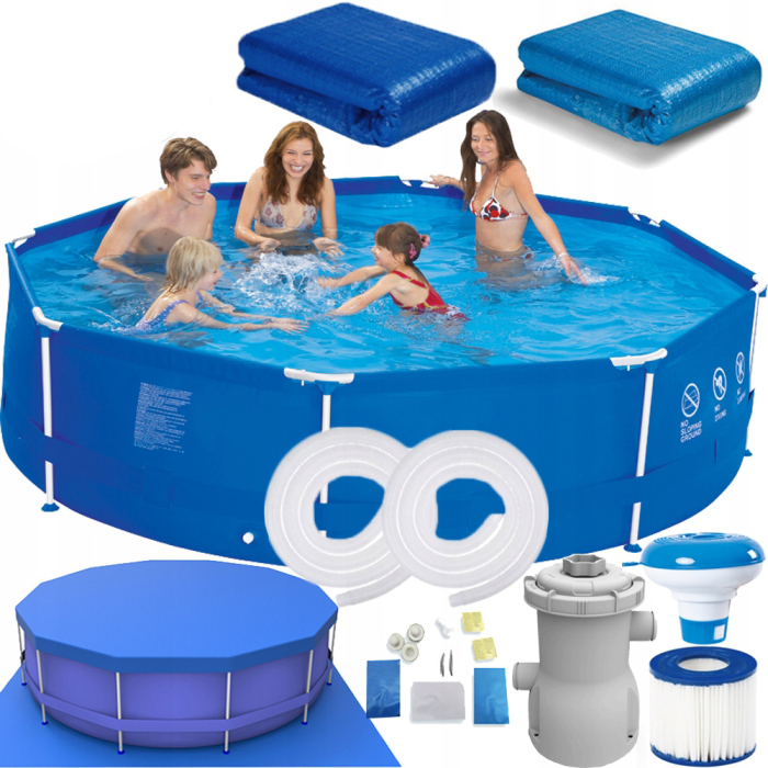 Piscina cadru metalic Bestway, 366x76 cm, 6.500 litri, cu toate accesoriile [5]