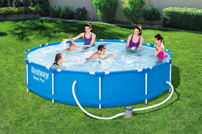 Piscina cadru metalic Bestway, 366x76 cm, 6500 litri, cu pompa de filtrare [6]