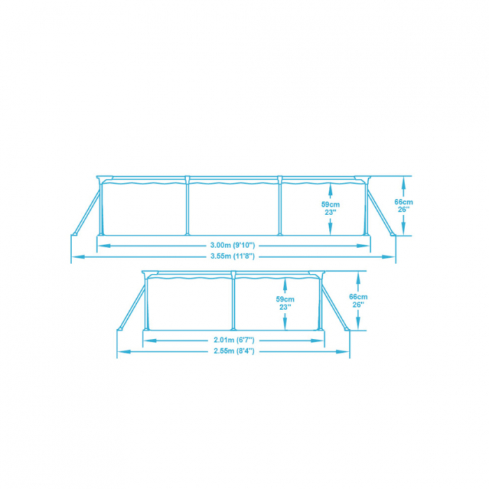 Piscina cadru metalic Bestway 56411 Steel Pro Frame, 300x201x66 cm, 3.300 litri, cu pompa de filtrare [8]