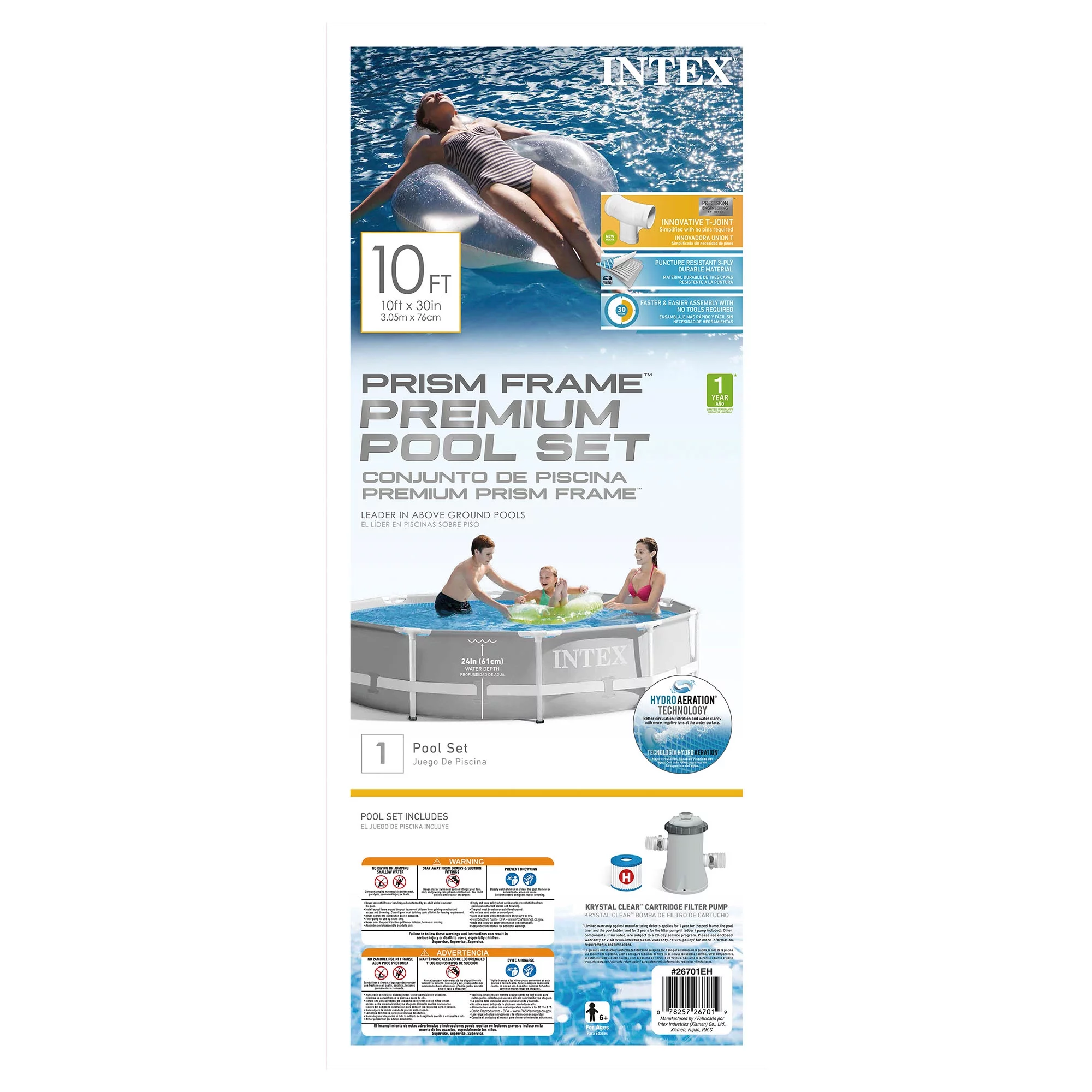 Piscina cadru metalic Intex Prism Frame 26702NP, 305x76 cm, 4.500 litri, cu toate accesoriile [11]