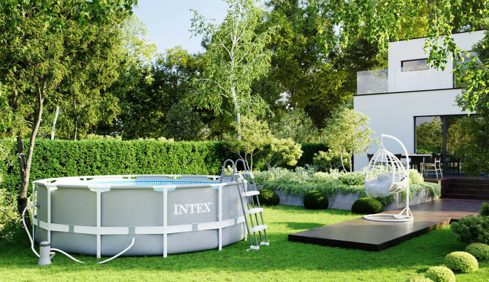 Piscina cadru metalic Intex Prism Frame, 366x99cm, 9.000 litri, cu pompa de filtrare si scara [3]