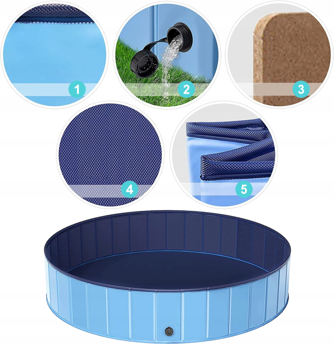 Piscina pentru caini sau copii Sersimo, 100x30 cm, 230litri [6]