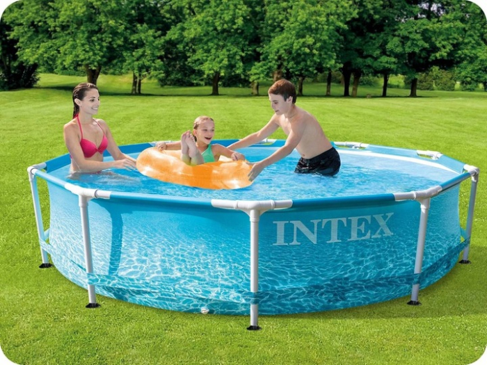 Piscina rotunda cu cadru metalic Beachside Metal Frame Intex 28208NP, 305x76 cm, cu pompa filtrare [10]