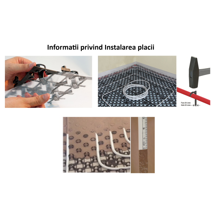 Placa cu nuturi Giacomini Spider R979SY101, baza autocolanta, pentru incalzire prin pardoseala, 1200x800x22 mm, pentru tevi Ø16-17 mm [3]