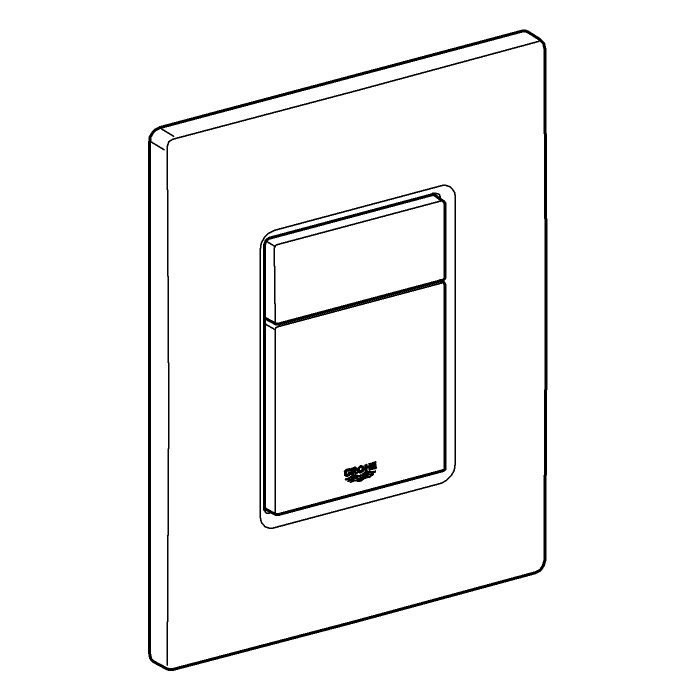 Placa de actionare WC Grohe 38732A00, Skate Cosmopolitan, dubla spalare, reversibila, 156 x 197 mm, lucios, grafit [5]