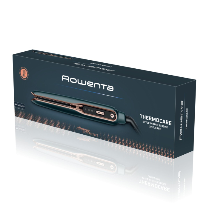 Placa de indreptat parul Rowenta Thermocare SF8122E0, 42 W, 5 trepte temperatura 150 - 210°C, incalzire 20 sec, tehnologie Thermocare, invelis din ti [11]